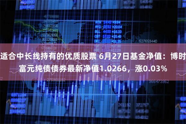 适合中长线持有的优质股票 6月27日基金净值：博时富元纯债债券最新净值1.0266，涨0.03%